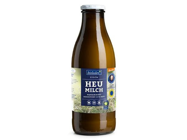 Produktfoto zu Bioladen Demeter Heumilch, 3,8% - 3 x 1 Liter