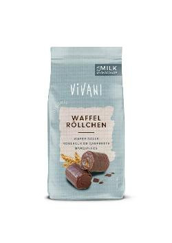 Produktfoto zu Vivani Waffelröllchen Vollmilch - 125 g