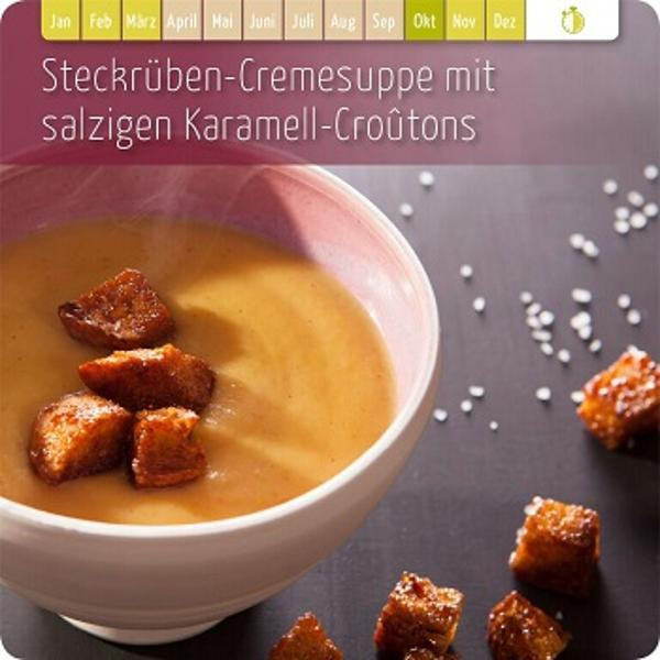 Produktfoto zu Steckrüben-Cremesuppe mit salzigen Karamell-Croûtons