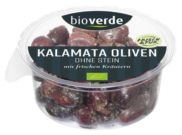 Produktfoto zu Bio Verde Schwarze Kalamata-Oliven - 150g