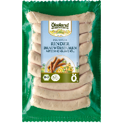 Produktfoto zu Ökoland Rinder-Bratwürstchen - 180g bzw. 9 Stück