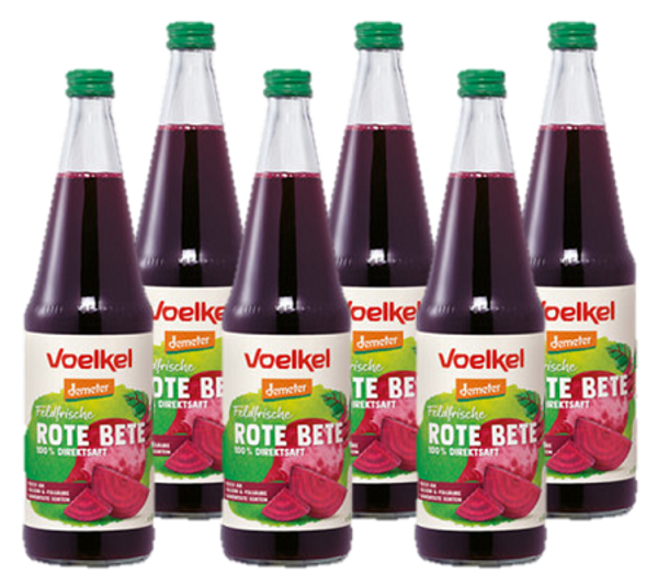 Produktfoto zu Rote Bete Saft feldfrisch - 6 x 0,7l