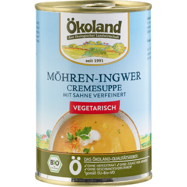 Produktfoto zu Ökoland Möhren-Ingwer Cremesuppe - 400g