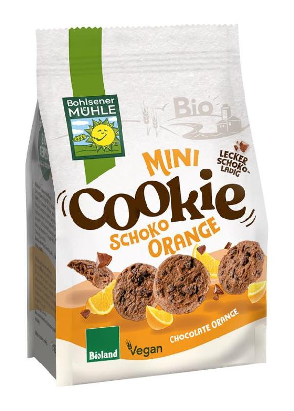 Produktfoto zu Bohlsener Mühle Mini Cookie Schoko Orange - 125g