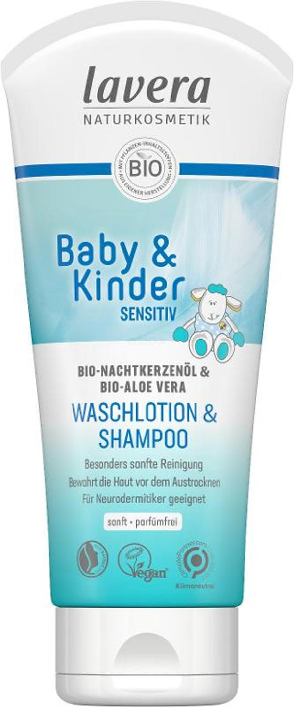 Produktfoto zu Lavera Sensitiv Waschlotion & Shampoo - 200ml