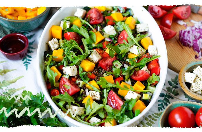 Sommerlicher Linsensalat