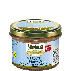 Produktfoto zu Ökoland Geflügel Leberwurst Gourmet - 160g