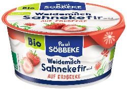 Produktfoto zu Sahne Kefir auf Frucht Erdbeere - 150g