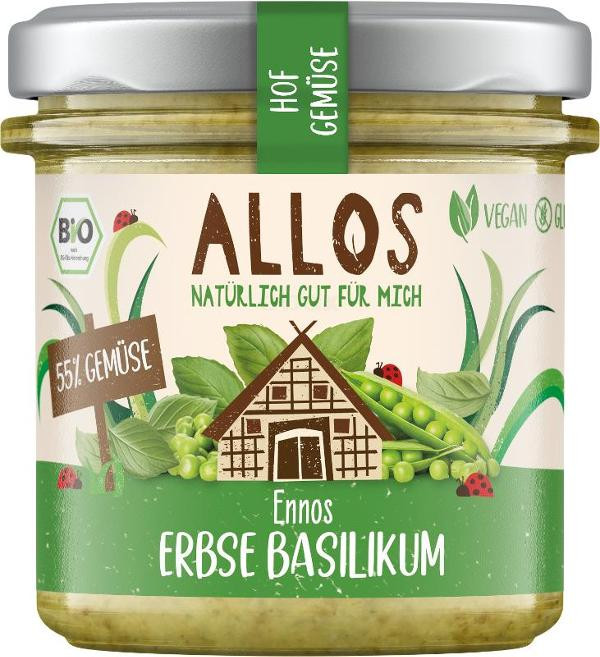 Produktfoto zu Allos Hofgemüse Erbse Basilikum - 135g