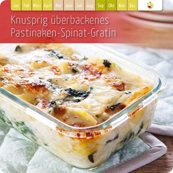 Produktfoto zu Knusprig überbackenes Pastinaken-Spinat-Gratin