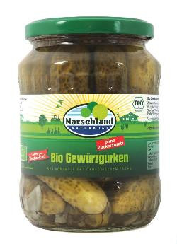 Produktfoto zu Marschland Gewürzgurken ohne Zucker - 680g