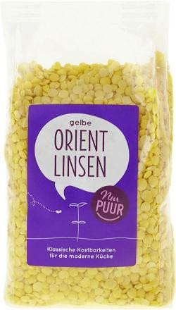 Produktfoto zu Nur Puur Gelbe Orient Linsen - 500g