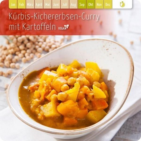 Produktfoto zu Kürbis-Kichererbsen-Curry mit Kartoffeln