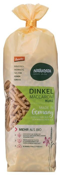 Produktfoto zu Naturata Dinkel Maccaroni kurz hell - 500g