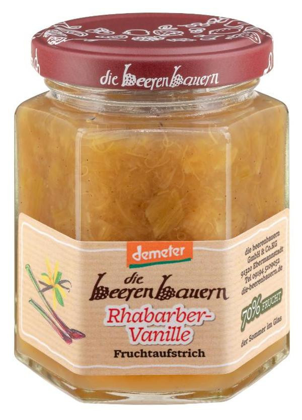 Produktfoto zu Die Beerenbauern Rhabarber Vanille Fruchtaufstrich - 200g