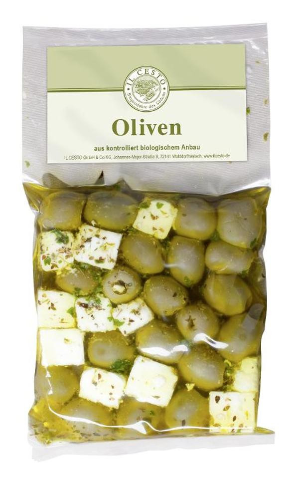 Produktfoto zu Il Cesto Feta-Oliven-Mix, mariniert - 200g