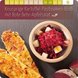 Produktfoto zu Kartoffel-Pastinaken-Rösti mit Rote Bete-Apfelsalat